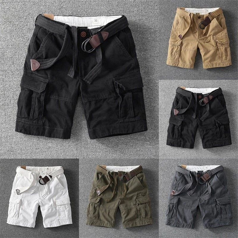 Mens Cargo Shorts Cotton Combat Knee Length Summer Pants Loose Fit Short
Opens in a new window or ta
