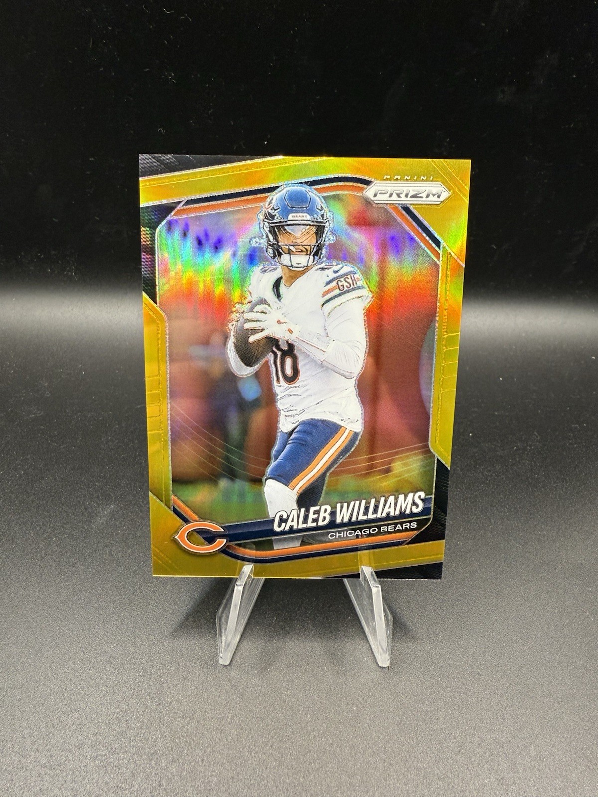 2025 Panini Prizm Caleb Williams 2nd YEAR True Gold Prizm /10 #124 Bears