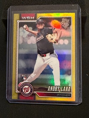 Andry Lara 2026 Topps Yellow Rainbow Foil #70/399 (RC) - Washington Nationals