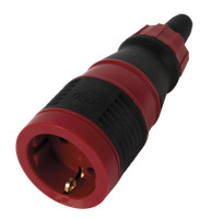 Rev Profi Schutzkontakt Gummikupplung | IP20 | 230V | Rot