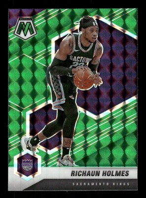 2020-21 Panini Mosaic #142 Richaun Holmes Mosaic Green Sacramento Kings