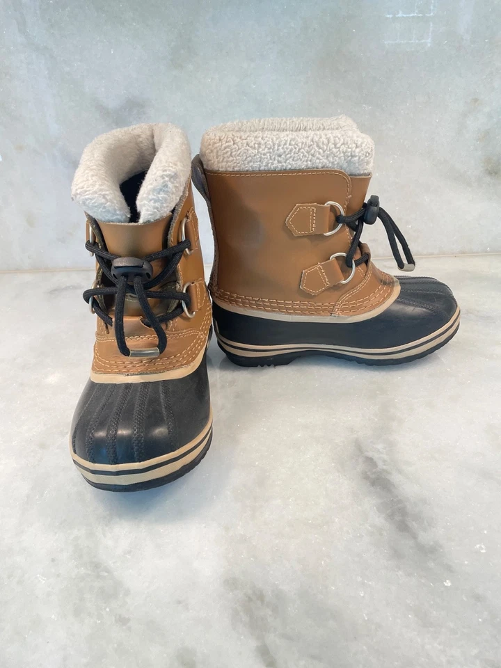 Sorel Yoot Pac коричневый изолированный водонепроницаемый ботинки маленький ребенок размер 12 - Изображение 2 из 4