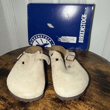 Birkenstock Boston Soft Footbed Suede Leather Taupe Men's Sandals 560771