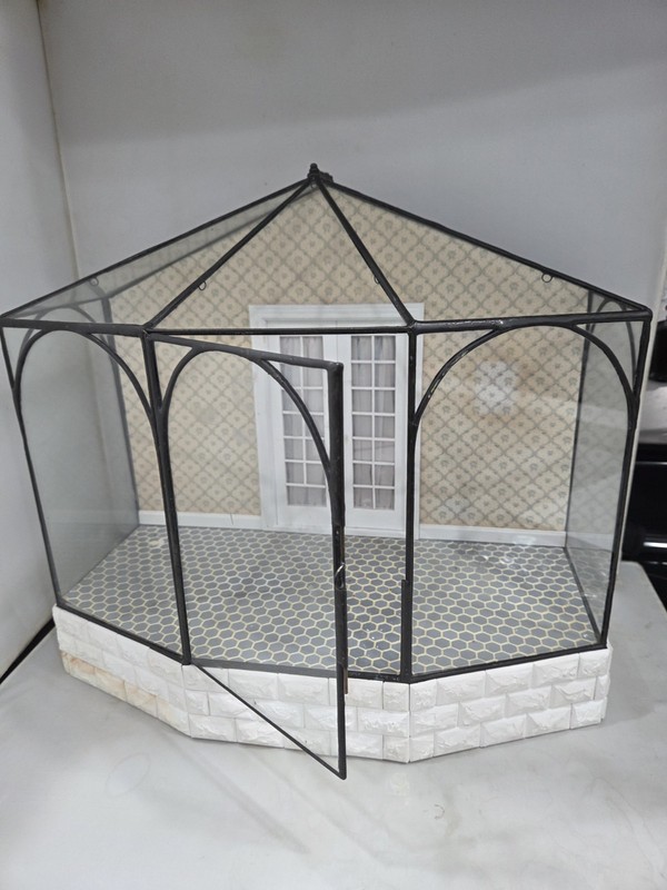 Lady Jane Linda Young  Signed Art Glass House Dollhouse Miniature 1994 No 1 Rare