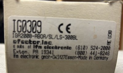 EFECTOR IGA2008-ABOA/SL/LS-300BL/RT-IG0309 / IGA2008ABOASLLS300BLRTIG0309 (NEW N
