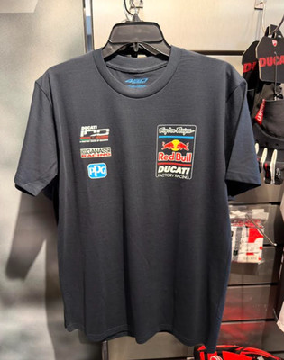 NEW Short Sleeve Troy Lee Designs Red Bull Ducati Blue Small T-shirt