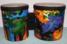 REMO Kids Percussion Bongo Drums Rain Forest Drumheads Acousticon Shell