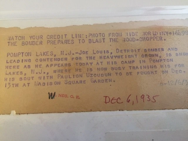 ボクシング! Joe Louis オリジナル 1935 年写真! (ラミネート加工) - 画像2/2