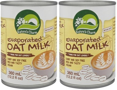 Evaporated Oat Milk 12.2 Oz By Natures Charm 12.2 fl oz (2 PACK) EXP - 7/19/2027