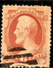 #186 US 6 CENT PINK LINCOLN-USED-N/G-FINE-VF