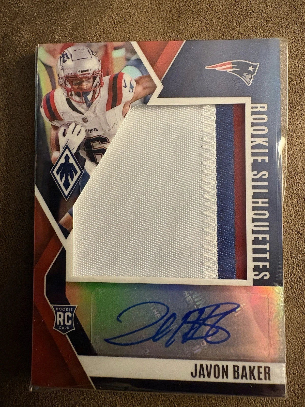 Javon Baker Panini Phoenix Rookie Silhouettes Autographs Relic #RSJBR Red