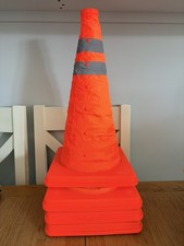 4 pack Pop-Up Car Traffic Warning Cones Orange Parking Safety Road Guard 46cm 
