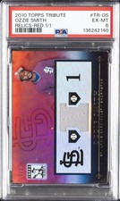 2010 TOPPS TRIBUTE RELICS RED 1/1 #TR-OS OZZIE SMITH 1/1 PSA 6