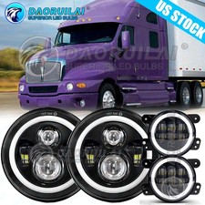 For Kenworth T2000 Truck 7 Inch Round Led Headlights 4 Fog Light Combo Kit
