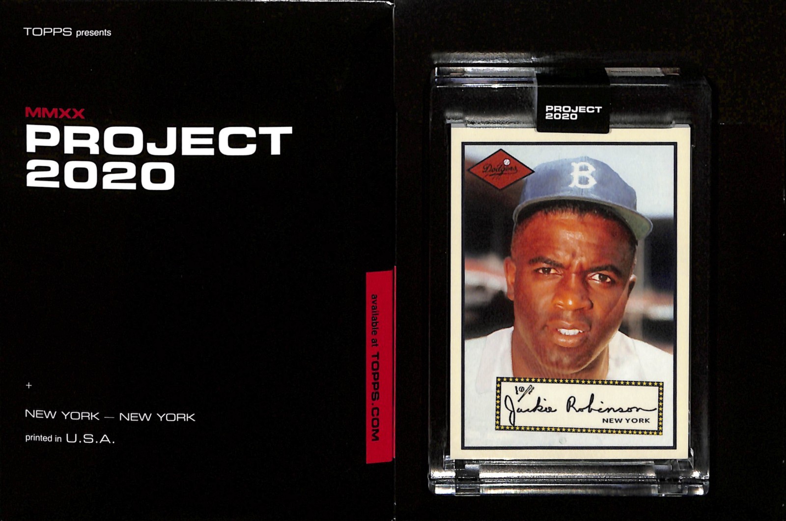 2020 TOPPS PROJECT 2020 #194 JACKIE ROBINSON - BROOKLYN DODGERS - OLDMANALAN