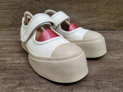 Marni Pablo Mary Jane Women's White Sneakers Size 37 US 7.