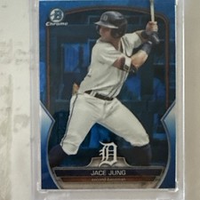 Bowman Chrome Draft Sapphire Jace Jung BDC-104 2023 Detroit Tigers Baseball
