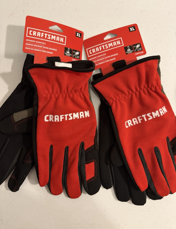 Lot of 2 Craftsman Speedcuff & Grip Touch Gloves Size XL 