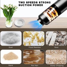 Brushless Car Vacuum Cleaner, 15000Pa, Cordless, 2 Speeds, Type-C Fast Charging,