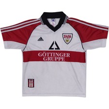 Vintage 90s Boys Adidas VFB Stuttgart Soccer Jersey White Size M