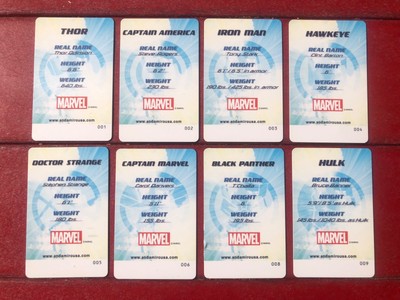No Barcode - Andamiro Marvel Avengers Box of 160 Cards - 20 Sets No Thanos