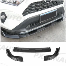 Fit For Toyota RAV4 2019-2023 Matte Black Front Bumper Lip Spoiler Splitter 3pcs