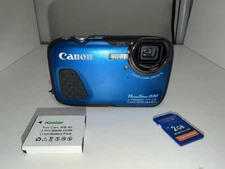 Canon PowerShot D30 Blue 12.1MP Digital Camera TESTED WORKING