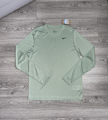 Neu Nike Dri-FIT Legend Langarm Fitness Oberteil grün DX0993-006 Herren Medium M