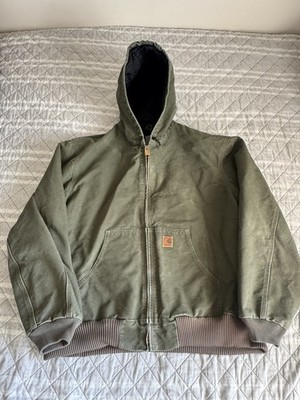 Vintage Carhartt Olive Green Hooded Jacket | eBay