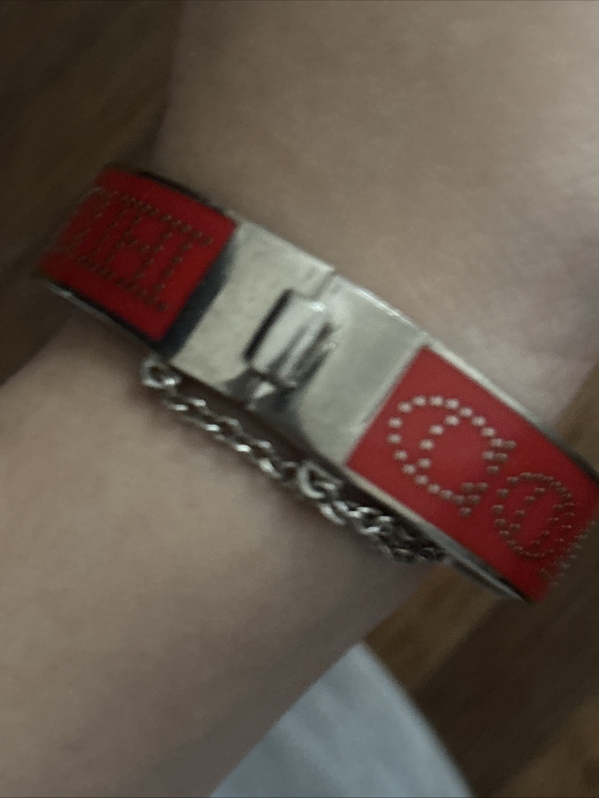 Coach Silver bangle bracelet Red - image 3