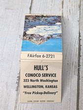 Vintage Matchbook Cover Hulls Conoco Service ...