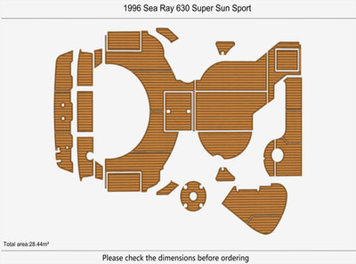 1996 SeaRay 630 Super Sun Sport Boat Swim Platform Cockpit EVA Pad Flooring Mat