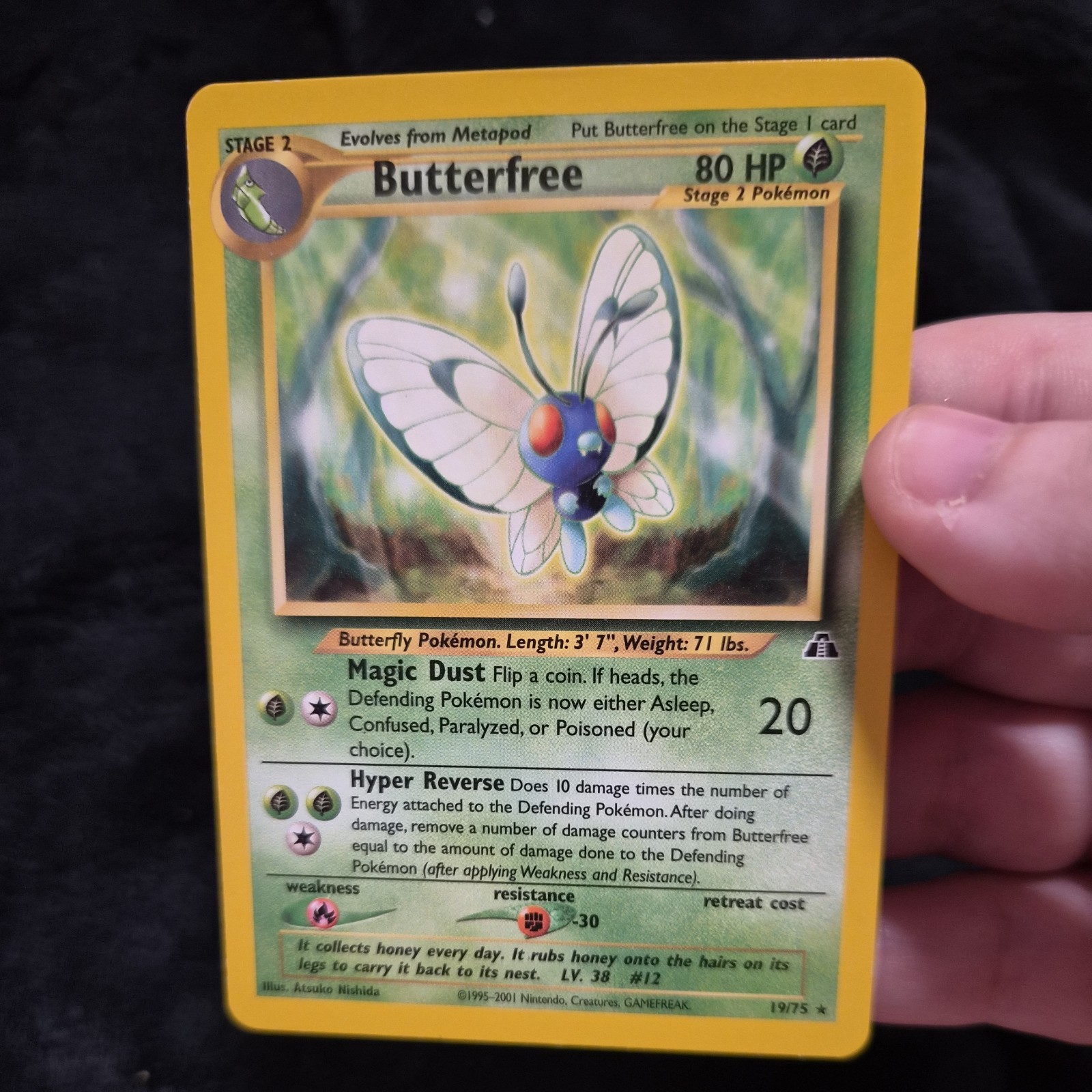 LP Butterfree 19/75 Neo Discovery Rare Pokemon Card