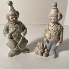 Oriental Clown Ceramic Porcelain Figurines se...