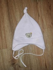 Steiff Baby Mütze Rosa  Gr. 47 Mädchen Wintermütze warm Zipfel (ca. Gr. 68, 74)