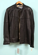 Marc New York Men's Black Soft Leather Jacket - Size Extra Large Tall XLT