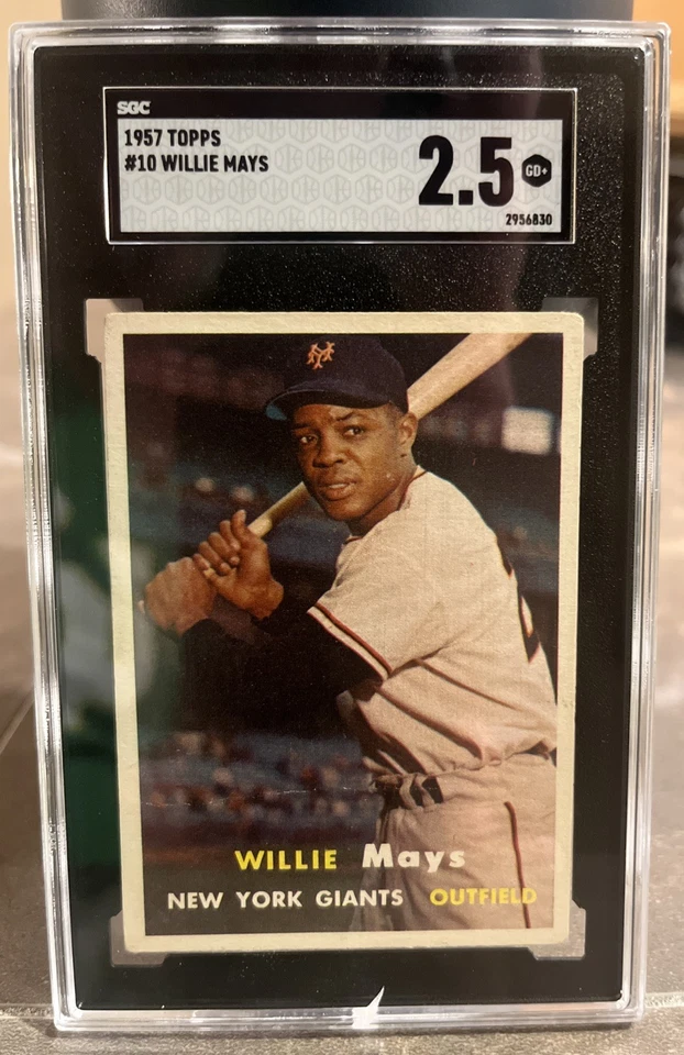 ⬛️🔥Willie Mays🔥🟧1957 Topps SGC 2.5 Eye Appeal Centered HOF Vintage Giants - Image 3 of 4