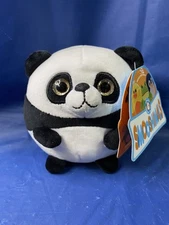 Panda Smooshimals Toy Factory Plush Stuffed Animal Pillowy Black & White 5.5"