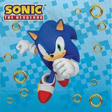 Sonic the Hedgehog Lunch Napkins Birthday Party Tableware 16 Per Package NEW