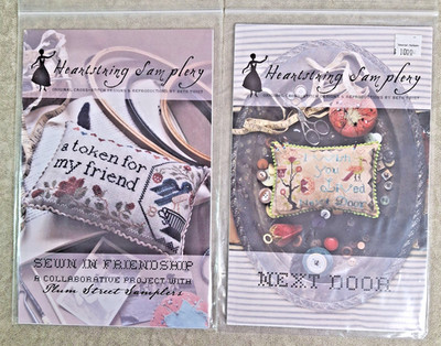 Heartstring Samplery NEXT DOOR & SEWN IN FRIENDSHIP  2 Cross Stitch Charts, PG