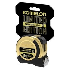 Komelon Limited Edition 8m / 26ft Gold Powerblade Magnetic Tape Measure,MPT87E-K