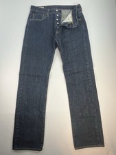 Levi  s 501 Premium Button Fly Men  s 30x31 Big E Straight Leg Denim Jeans Dark