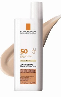La Roche Posay Anthelios 50 Tinted Mineral Light Fluid Sunscreen Face EXP 04/26+