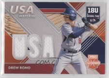 2020 Panini Elite Extra Edition USA Baseball Material Orange /199 Drew Romo 6q5