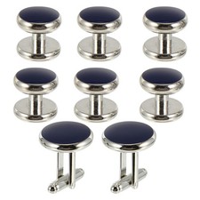 8 Pcs Tuxedo Buttons French Style Shirt Cuff Studs Links for Mens