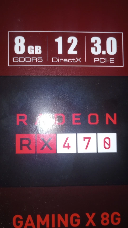 MSI AMD RADEON RX 470 GAMING 8GB GDDR5 PCI EXPRESS 3.0 X16 with original box - Image 4 of 4