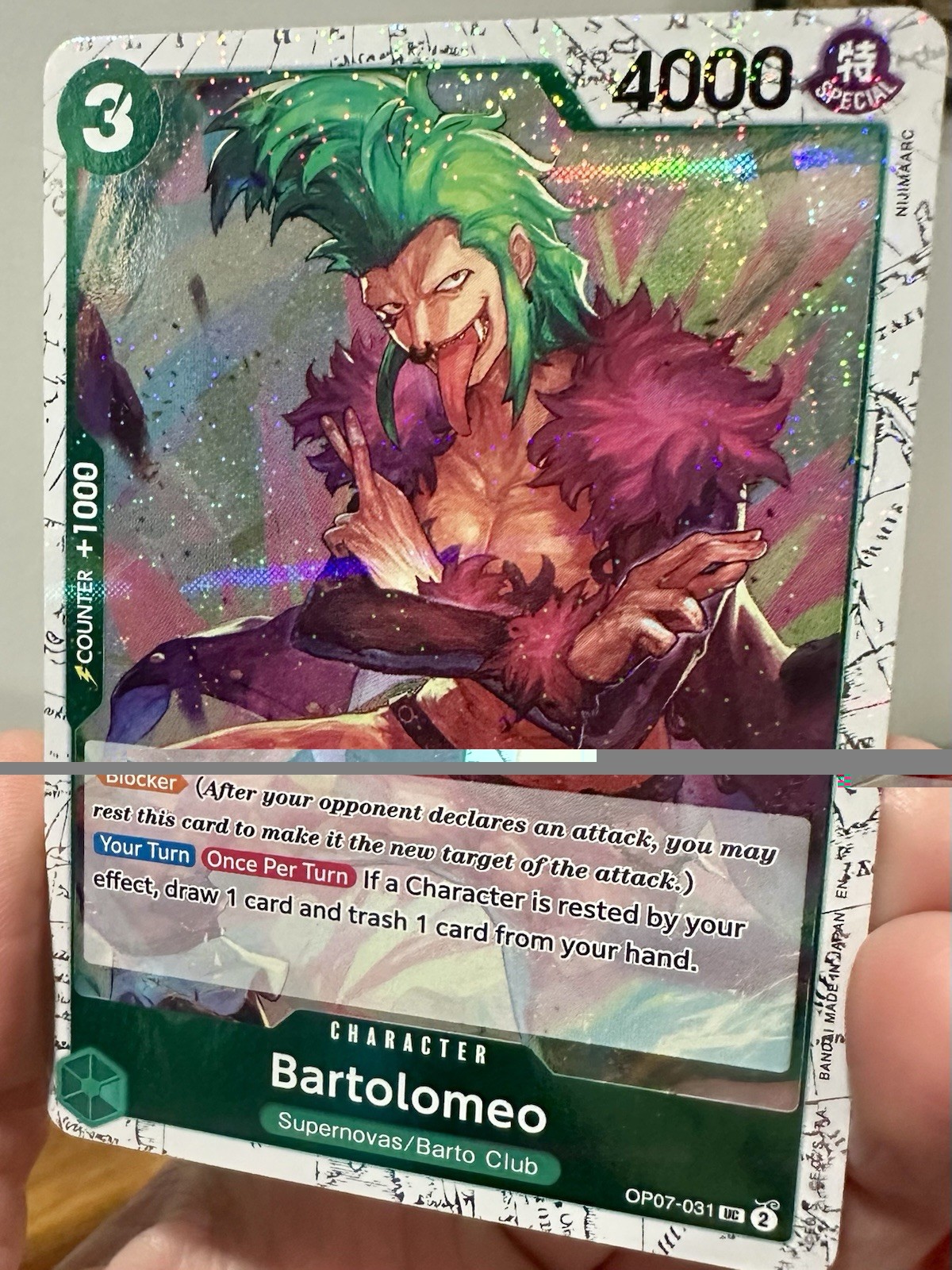 Bartolomeo (Pirate Foil) OP07-031 Premium Booster -The Best- Vol. 2 One Piece NM