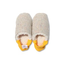 Merippa Reversible Slippers Made in Japan Hopping Nep Tweed Sheep Boa NEW