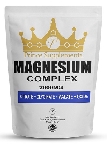 MAGNESIUM  GLYCINATE 4-IN  1 COMPLEX CAPSULES 2000MG  FATIGUE BONE HEALTH MUSCLE - Picture 1 of 7