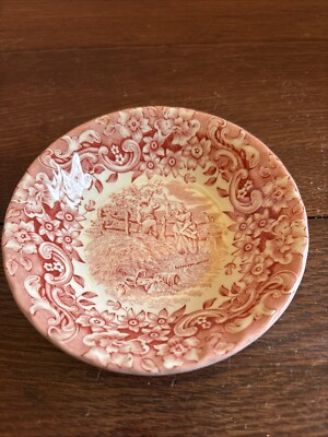 Red River Ironstone 17th Century England Berry Bowl Red/ Pink 5.25  Replacement